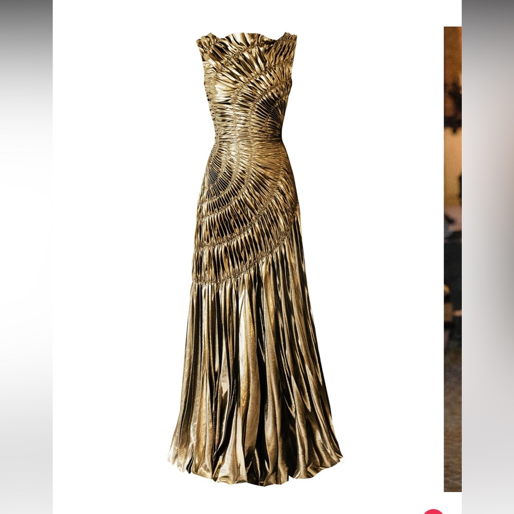 Georgia Hardinge Fossil Dress Gold